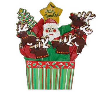 Feliz Navidad Cookie Basket